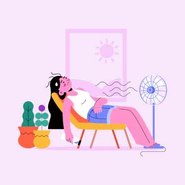 Femme avec bouffées de chaleur bien vivre sa ménopause