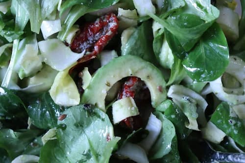Salade mâche avocat maladie de crohn