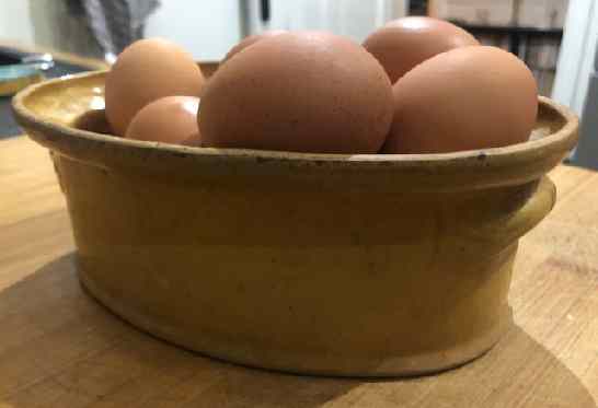 Terrine avec des œufs bon pour les neurotransmetteurs