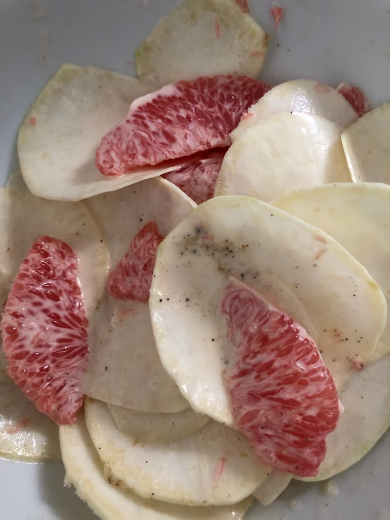 salade chou rave pamplemousses
