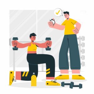 Illustration deux sportifs. l'hygiène de vie du sportif