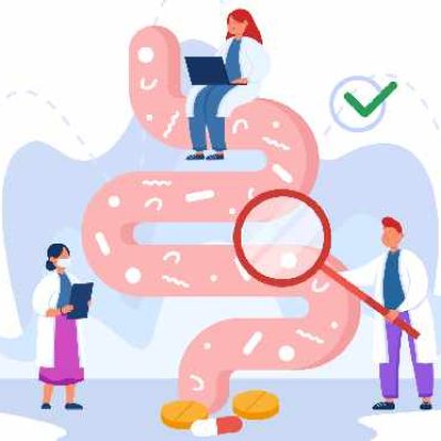 Illustration intestin maladie de Crohn